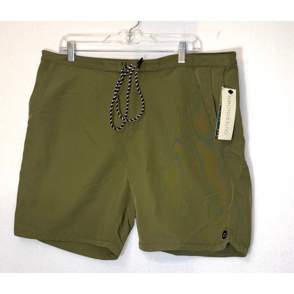 Outerknown Apex Evolution Trunk Spruce Green Swim shorts men's 38 NEW‎
